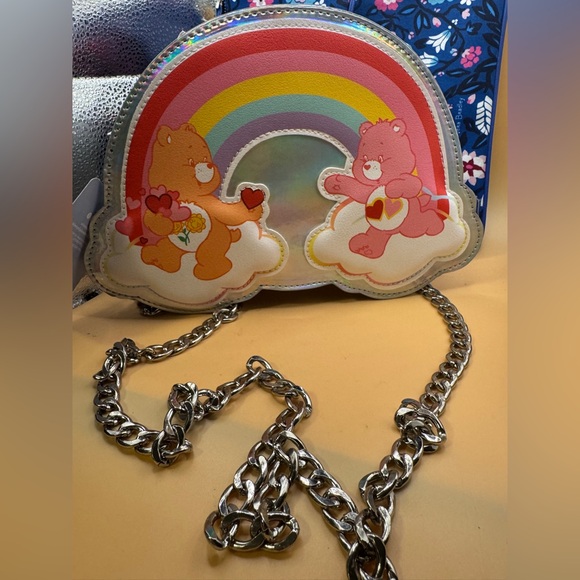 Skinnydip care bears rainbow and chain strap purse - Picture 1 of 10